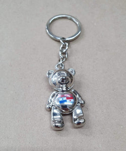 Panama Bear Metal Keychain