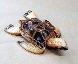 Wooden Turtle  8.5 inches