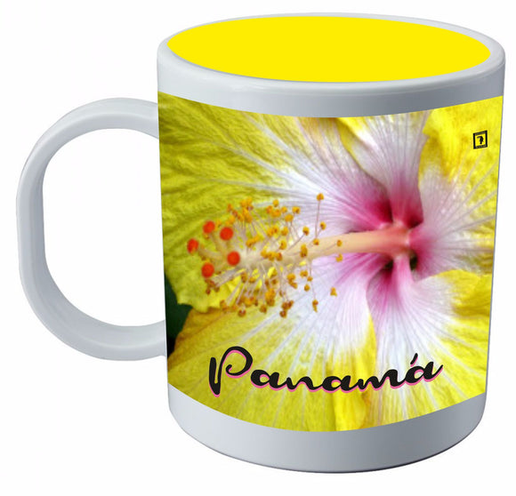 Yellow Papo flower Ceramic mug