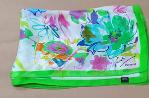 Silk chiffon scarf - Green