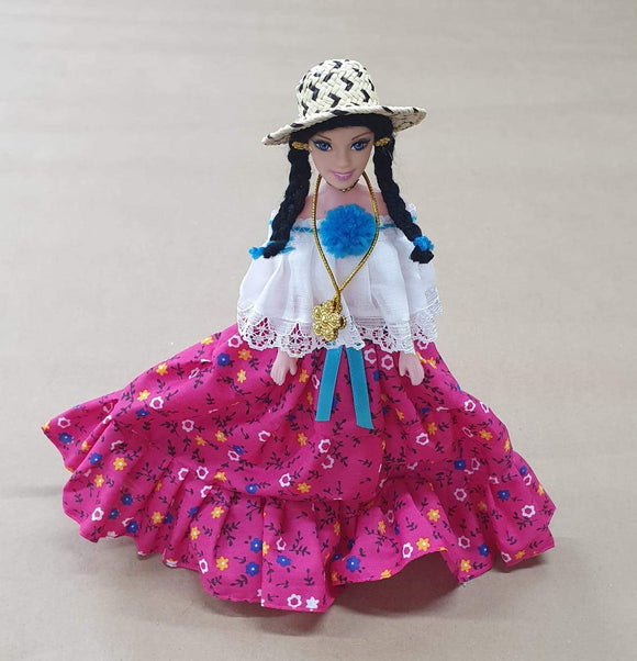 Pollera Zaraza standing collection doll