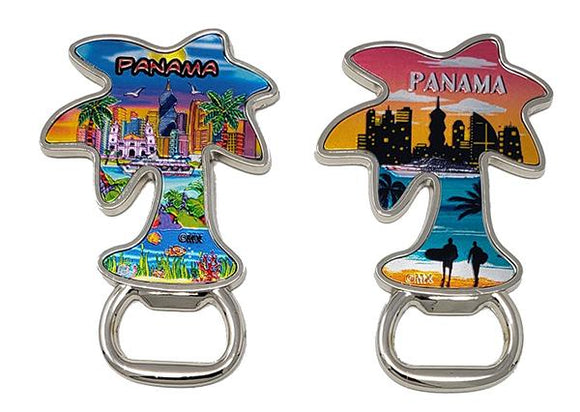 Palm tree fridge magnet with opener (each)