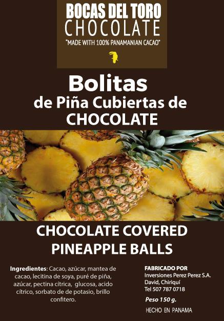Dark Chocolate bar with pineapple