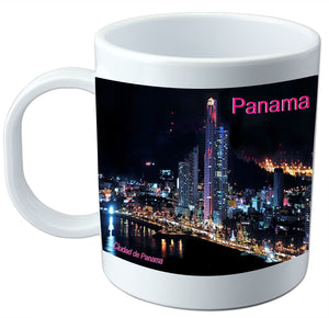 Panama City at night Ceramic Cup