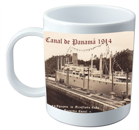 S.S. Panama in Miraflores Locks Ceramic mug