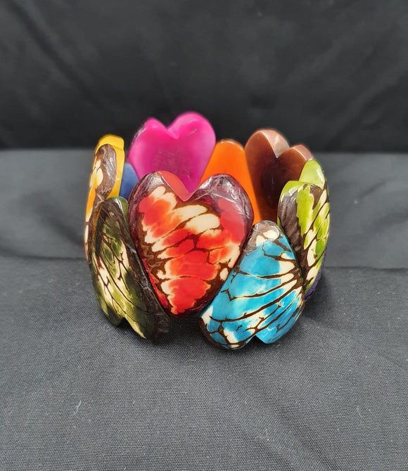 Tagua heart bracelet