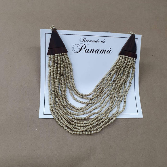 Cascade multi-strand beaded necklace